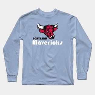 Defunct Portland Mavericks Independent Baseball 1977 Long Sleeve T-Shirt